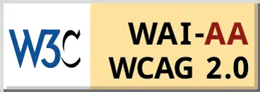 W3C WAI-AA WCAG 2.0 conformance logo